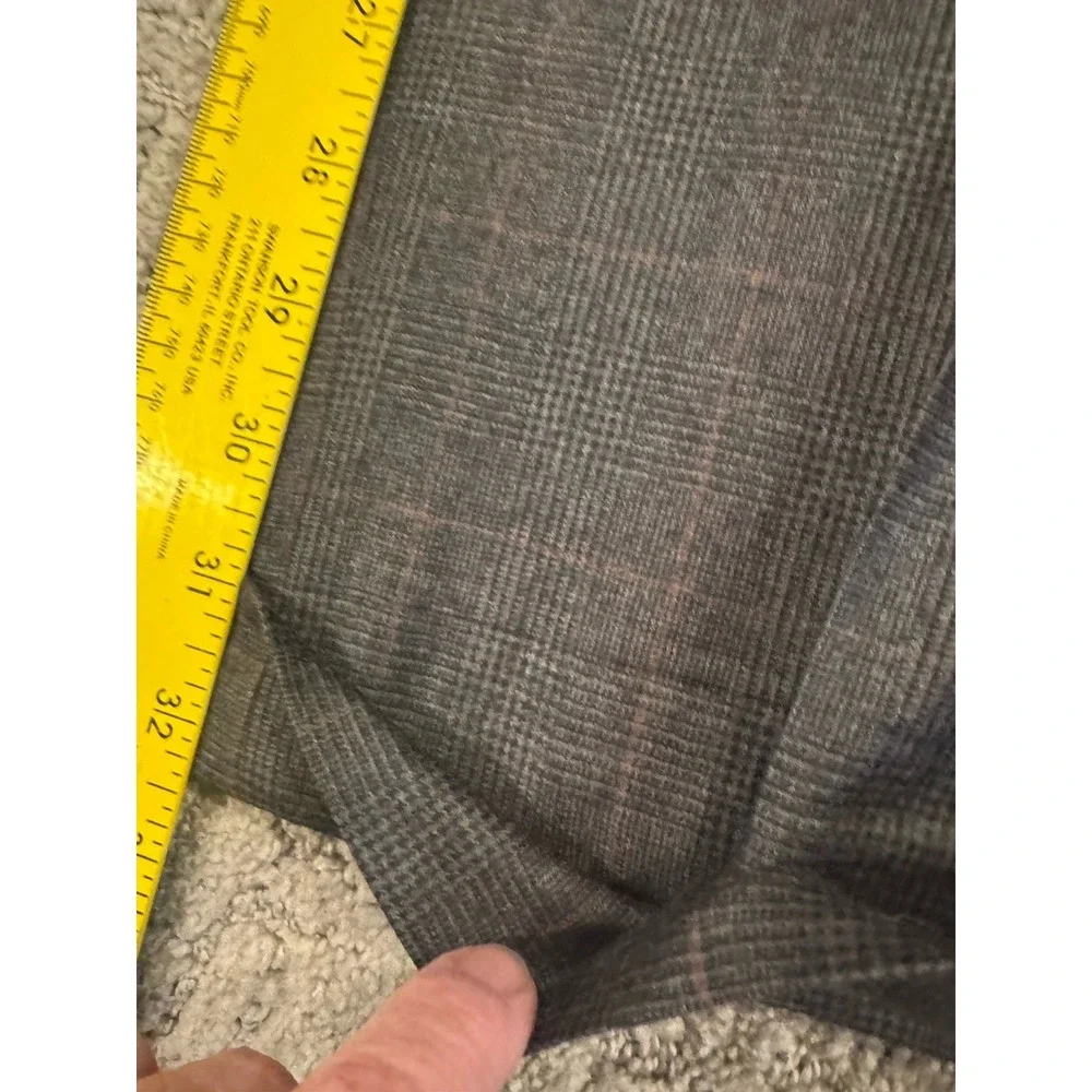 JOS. A. BANK Glen Plaid Wool Cashmere 2 Pc Suit Men's Size 46R, 40X32 With Room